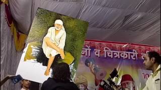 Live Sai Baba painting by Navneet Agnihotri at Shirdi
