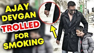 Ajay Devgn GETS TROLLED For Smoking Cigarette In Front Of Son Yug