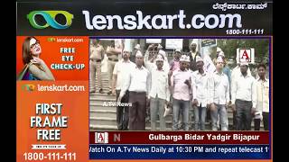 Gulbarga Me AAM Admi Party Ka Protest A.Tv News 21-9-2017