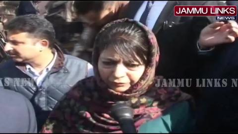 Mehbooba visits slain Kangan youth's family, assures justice will be done
