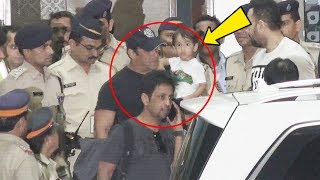 Salman Khan Lifting His Cute Nephew Ahil On Airport As He Returns From Jodhpur | Blackbuck Case Bail