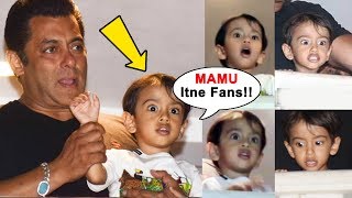 Salman Khan's Nephew Ahil SHOCKED To See Mamu's Stardom From Balcony