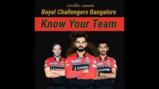 Know Your Squad- Royal Challengers Bangalore IPL 2018