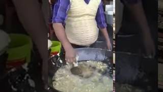 Chef ability to plunge his hands into a vat of 200C boiling oil