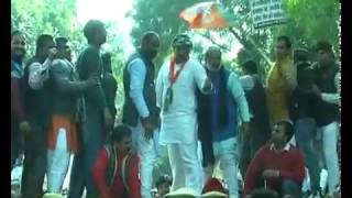 Delhi BJP Protest without edit video