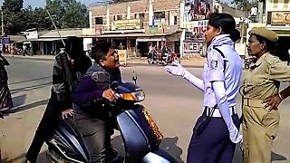 #Viral video #Riding on Two wheeler with two  #caught by Traffic police
