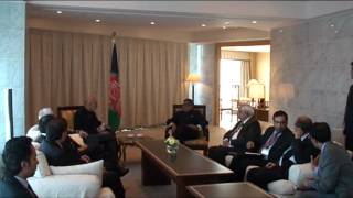 EAM meets Afghanistan President Mr Hamid Karzai in Tokyo ( July 8, 2012)