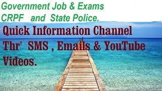 Government Jobs and Exams in Indian  CRPF   &  Police.