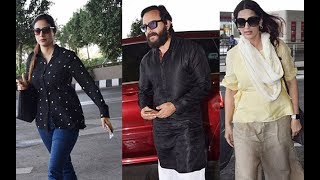 Saif Ali Khan, Kareena, Sonali Bendre, Return from Jodhpur Spotted at Mumbai Airport  Part 1