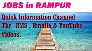 JOBS in RAMPUR   for Freshers & graduates. Industries, companies.