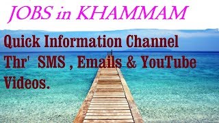 JOBS in KHAMMAM    for Freshers & graduates. Industries, companies