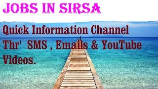 JOBS in SIRSA      for Freshers & graduates. Industries, companies