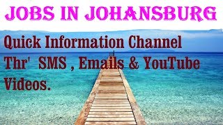 Jobs in JOHANSBURG   City for freshers & graduates. industries, companies.  SOUTH AFRICA