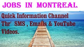 Jobs  in  MONTREAL    City for freshers & graduates. industries, companies.  CANADA