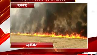 हनुमानगढ़ - टिब्बी के घग्घर नदी क्षेत्र में खेतों में आगजनी- tv24