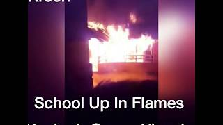 #SchoolInFlames A private school caught fire this evening and got damaged in Kawacheck Kreeri.