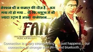 FAN    Hindi  movie  dialogues with English  subtitles     music and songs