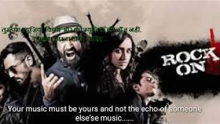 Rock on  2     Hindi movie  dialogues with  English  subtitles      music and songs