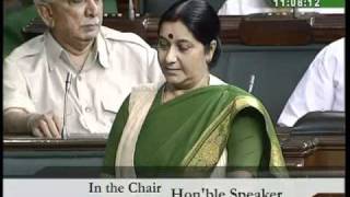 Mehngai: Smt. Sushma Swaraj: 28.07.2010