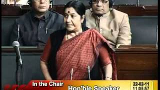 Joint Parliamentary Committee: Smt. Sushma Swaraj: 22.02.2011