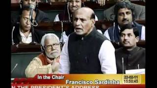 Motion of Thanks on President's Address: Sh. Raj Nath Singh: 22.02.2011