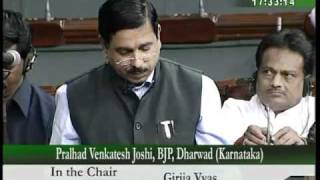 Discussion on natural calamities in the Country: Sh. Pralhad Venkatesh Joshi: 30.11.2009