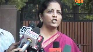 BJP Byte: Cash for Vote Scam & Sudheendra Kulkarni: Smt. Nirmala Sitharaman: 27.09.2011