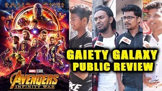 Avengers Infinity War CRAZE In India | PUBLIC REVIEW | Gaiety Galaxy Theatre