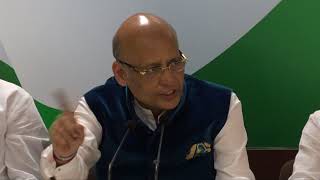 AICC Press Briefing By Abhishek Manu Singhvi on the issue of appointment of Supreme Court Judges.