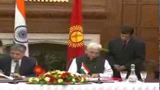 Official Visit of the Foreign Minister of the Kyrgyz Republic to India-Signing of Agreements