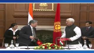 Edited-Official Visit of the Foreign Minister of the Kyrgyz Republic to India-Signing of Agreements