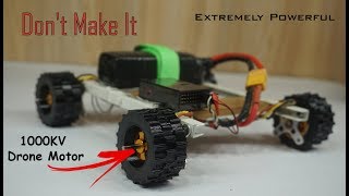Extremely Powerful RC Car with 1000KV  Drone motor | How NOT to make a Diy RC CAR????