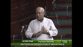 Matters of Urgent Public Importance: Sh. Nikhil Kumar Choudhary: 07.05.2012