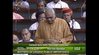 Matters of Urgent Public Importance: Sh. Yashwant Sinha: 10.05.2012