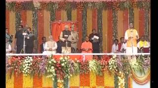 PM Modi & Shri Amit Shah at Swearing-in Ceremony of the new Govt of Uttar Pradesh : 19.03.2017