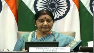 Media Briefing By External Affairs Minister (August 22, 2015)