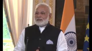 PM Modi's speech at Joint Press Statements with President Emmanuel Macron of France : 03.06.2017