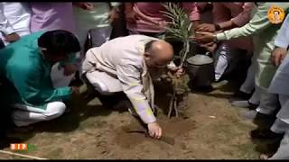 Shri Amit Shah planting a tree on the occasion of World Environment Day in BJP Headquarter.