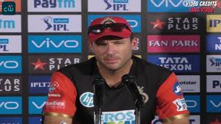 Daniel Vettori speaks to the press ahead of match against CSK, May 5 2018
