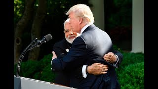 PM Narendra Modi at the Joint Press Statements with President Trump in Washington DC.