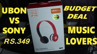 BUDGET HEADPHONE UBON GP 1250 | UNBOX & REVIEW | VS SONY MDR 110 | MUST WATCH 2018 new headphones