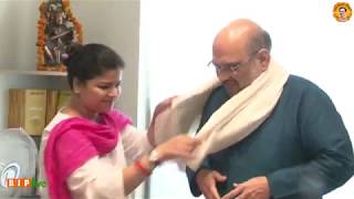 Shri Amit Shah being felicitated at BJP HQ after getting elected for Rajya Sabha from Gujarat.