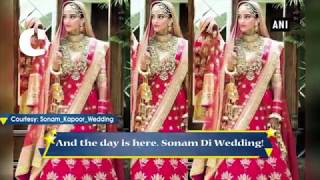 Bride Sonam looks bright in red on her D-day