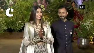 Sonam Kapoor reception: Newlyweds look stunning as they arrive at venue