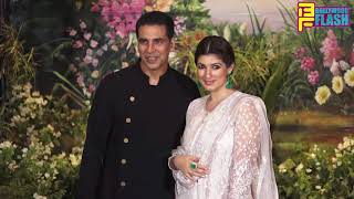 Akshay Kumar With Wife Twinkle Khanna At Sonam Kapoor Reception Party