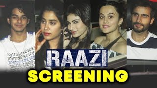 Alia Bhatt's RAAZI Movie Screening | Janhvi Kapoor, Mouni Roy, Ishan Khattar, Tapsee Pannu, Karan