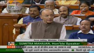 FM Shri Arun Jaitley's reply on discussion on General Budget 2018-19 : 08.02.2018