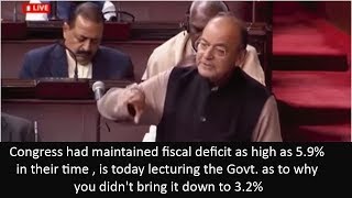 Congress had maintained fiscal deficit as high as 5.9% but we have brought it down to 3.5%-3.2% : FM