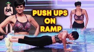 Mandira Bedi Doing Push Ups On Ramp | Triumph India Fashion Show 2018