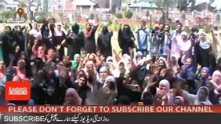 Anganwadi workers protest in Srinagar for increase in monthly honorarium